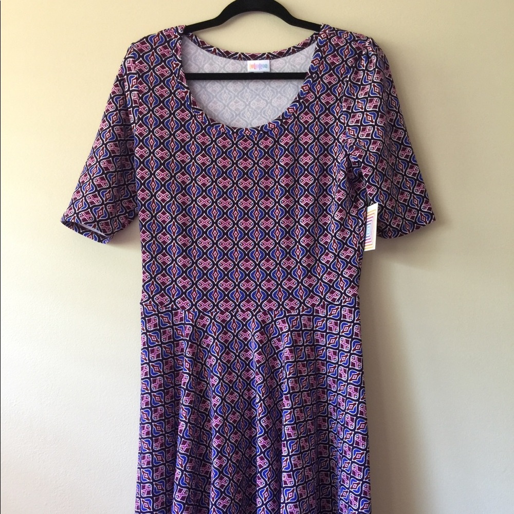 Lularoe Nicole Dress XL - pink purple